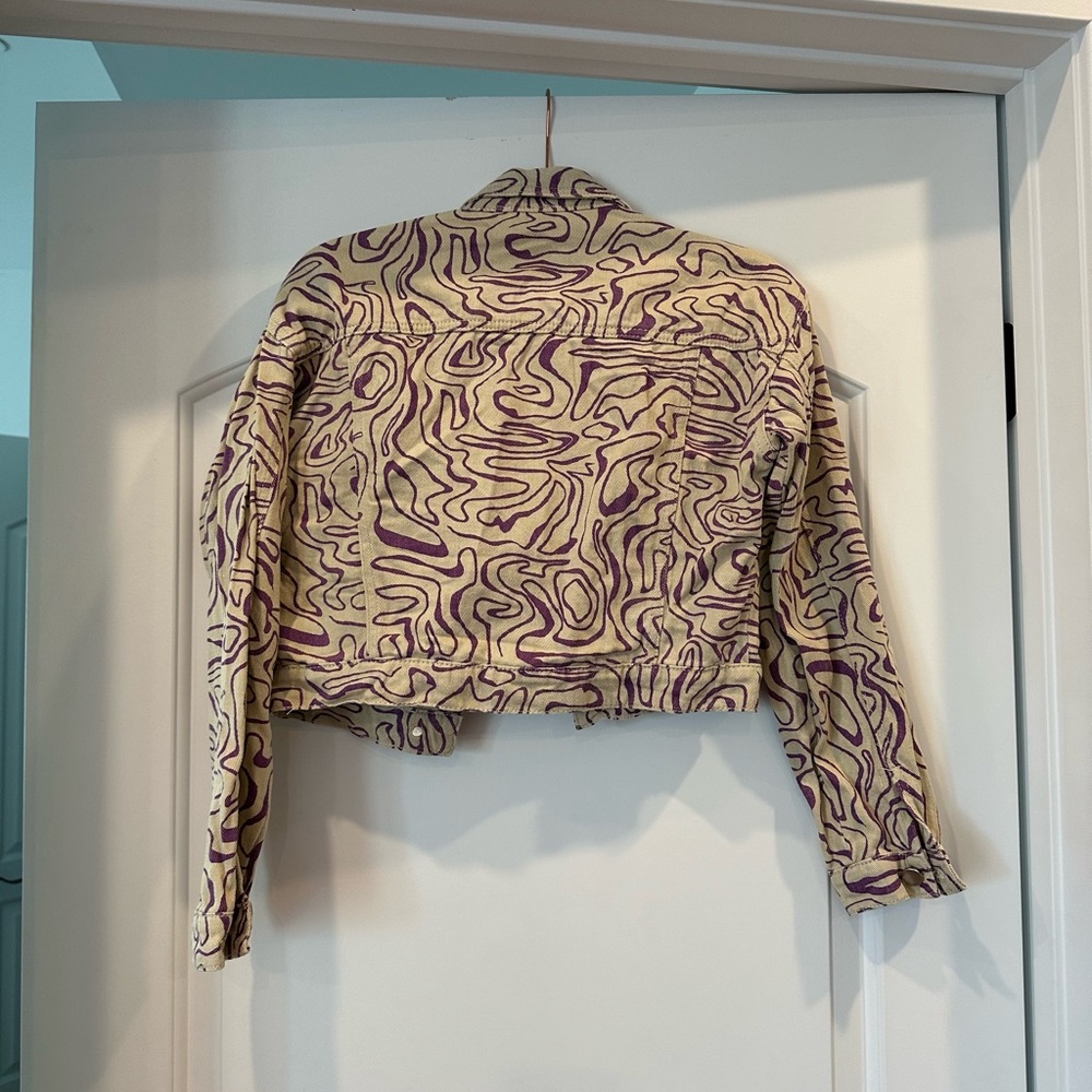 Women's Purple and Cream Jacket - Picture 3 of 5